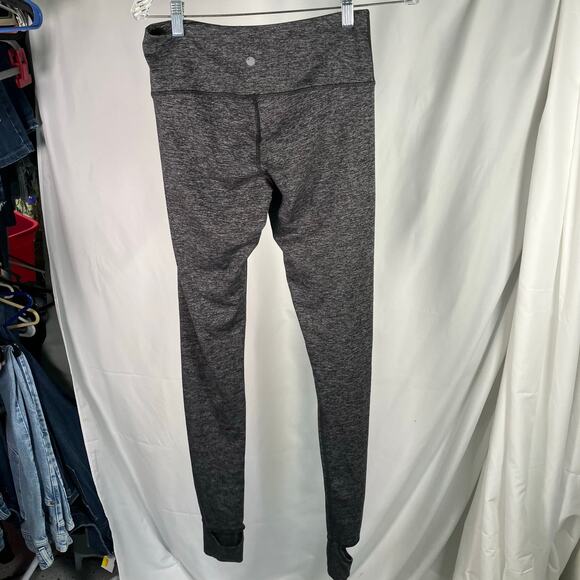 Yogalicious Heather Gray High Waist Leggings Small Hidden Pocket Stretch Stirrup - Picture 7 of 14